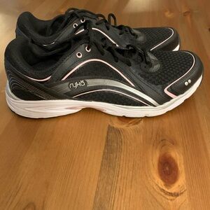 Ryka Women’s Black And Pink Shoes Size 8.5 Sky Walk Memory Foam Lace Up Walking